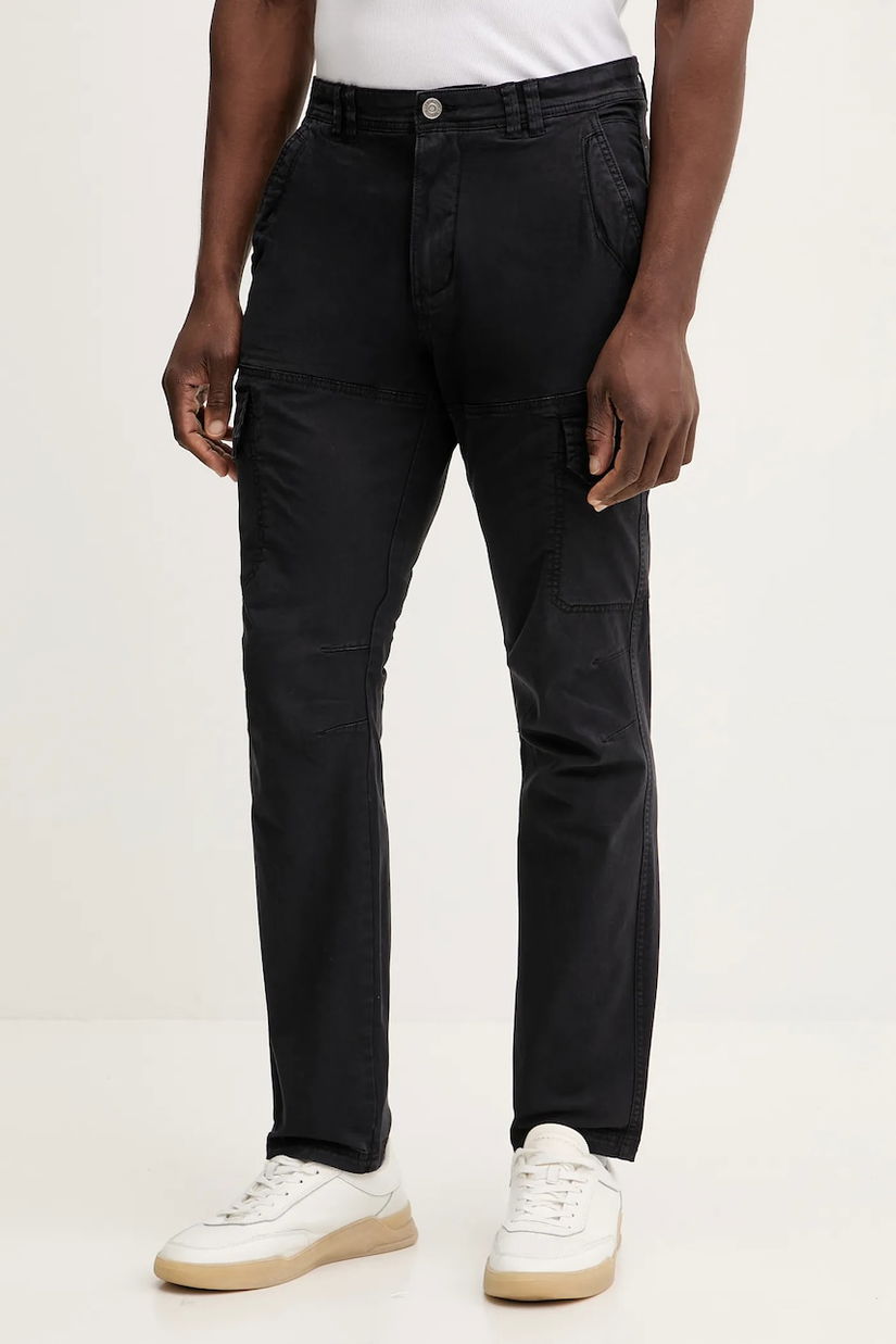 Aeronautica Militare pantaloni culoarea bleumarin, drept, PA1633UCT03399