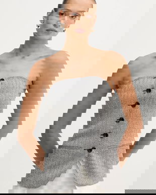 Sisley bluză culoarea negru, cu imprimeu, 5D12LH01R