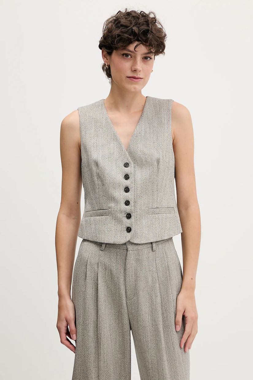 Pedro del Hierro vestă culoarea bej, un singur rând de nasturi, 7312262