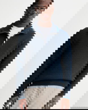 Marc O'Polo pulover din amestec de lână culoarea bleumarin, cu turtleneck, 531516060370