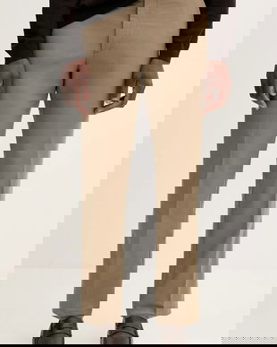 BOSS pantaloni culoarea maro, drept, 50551426