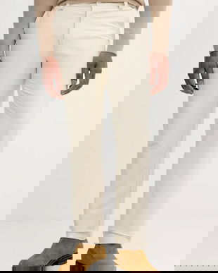 BOSS pantaloni culoarea bej, drept, 50551426