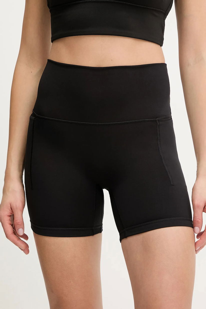 adidas Performance pantaloni scurți de antrenament culoarea negru, uni, medium waist, KT3301