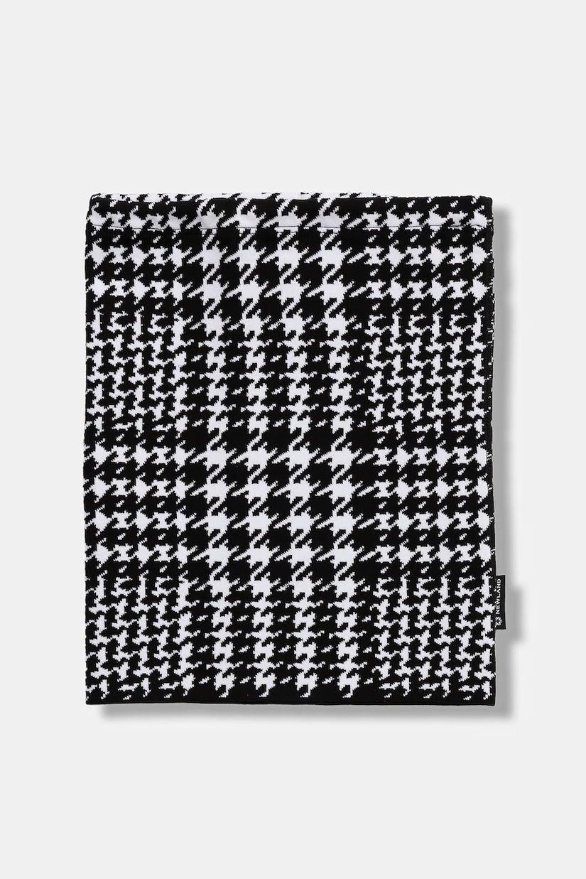 Newland fular împletit NECKWARMER culoarea negru, cu imprimeu, N54630.108