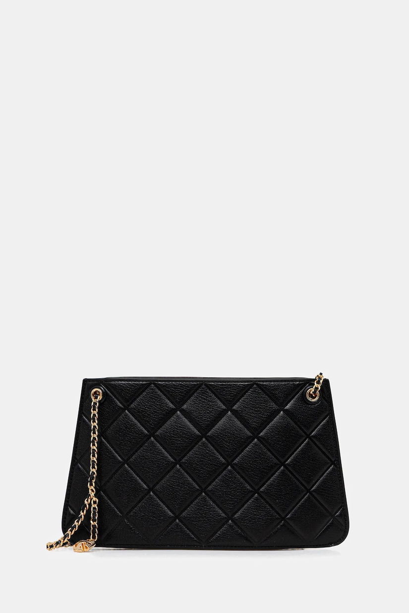 Tory Burch poșetă de piele Fleming culoarea negru, 176623-001