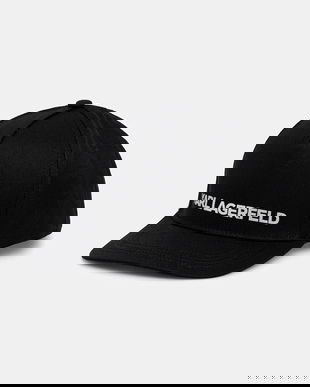 Karl Lagerfeld șapcă de baseball din bumbac culoarea negru, 554101.805641