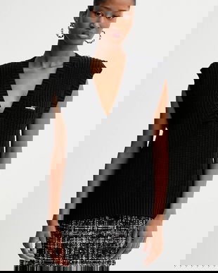 Rotate vestă culoarea negru, călduros, 114733100