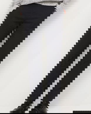 Medicine pantaloni culoarea negru, cu fason chinos