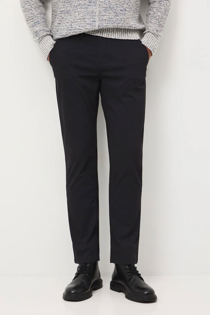 Medicine pantaloni culoarea negru, cu fason chinos