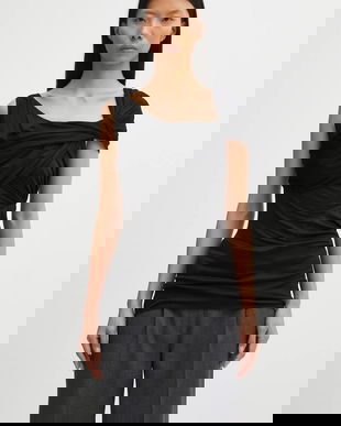 Rick Owens Lilies bluză Sahara culoarea negru, uni, LI02E3108.JVS