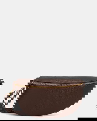 Answear Lab borseta de piele culoarea maro