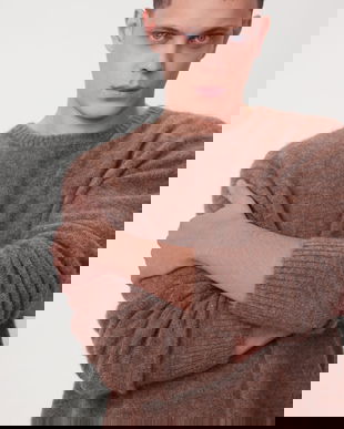 Medicine pulover culoarea maro