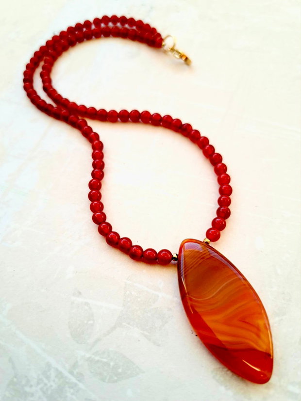Colier CHOKER carneol