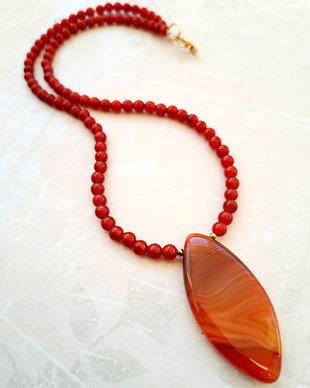 Colier CHOKER carneol