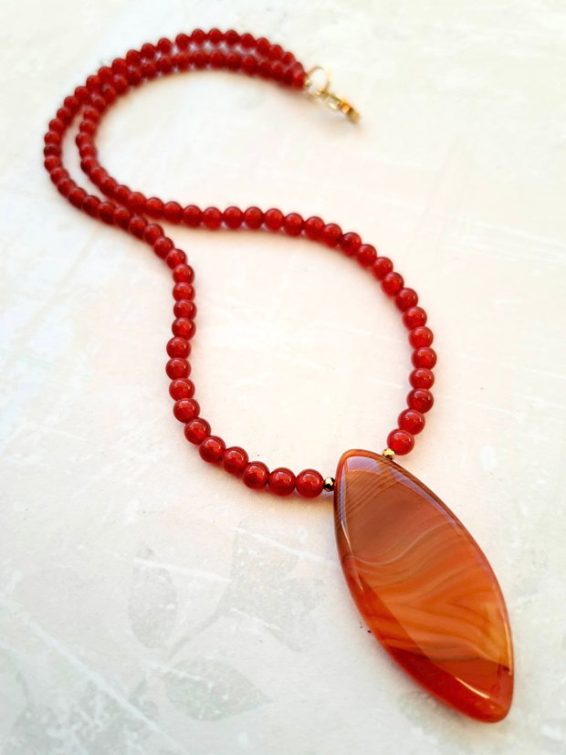 Colier CHOKER carneol