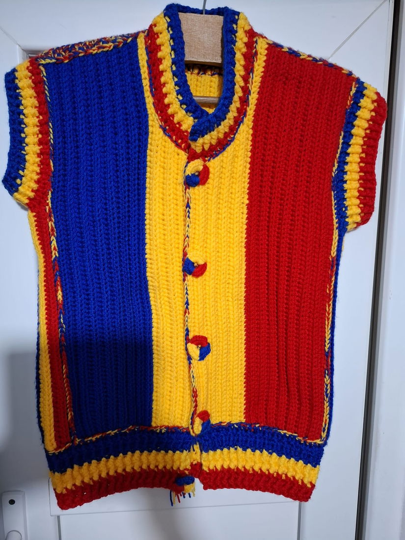 Vesta lână multicolor