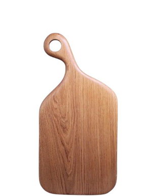 Tocător din lemn de stejar cu mâner rotund  finisaj natural, handmade