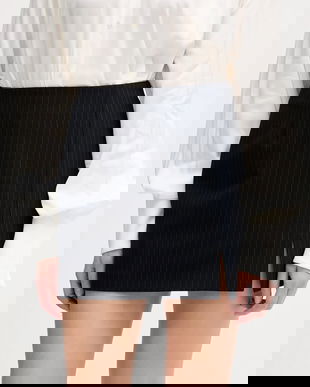 Aniye By fustă culoarea bleumarin, mini, drept, 181393