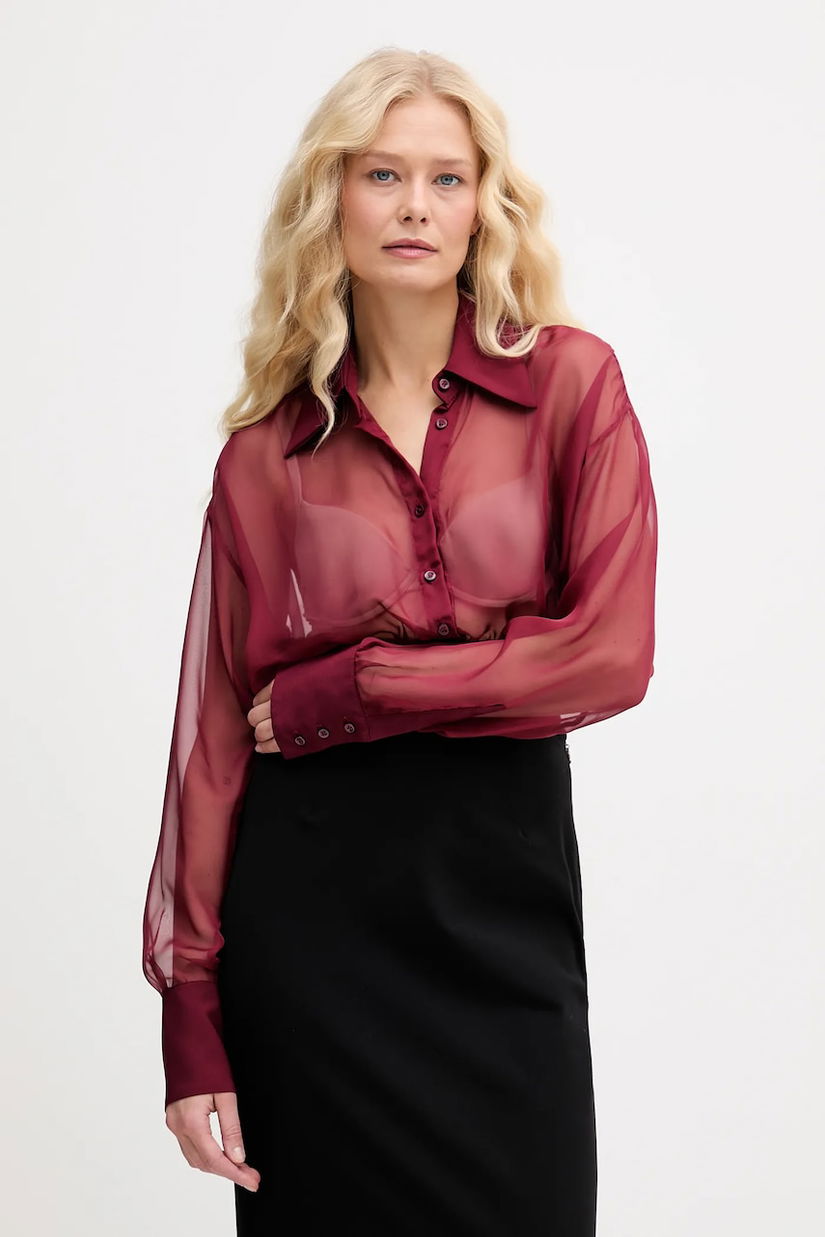 Aniye By bluză culoarea bordo, uni, 181314