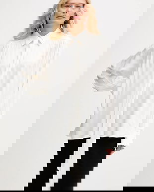 Aniye By cămașă culoarea bej, cu guler clasic, relaxed, 181378