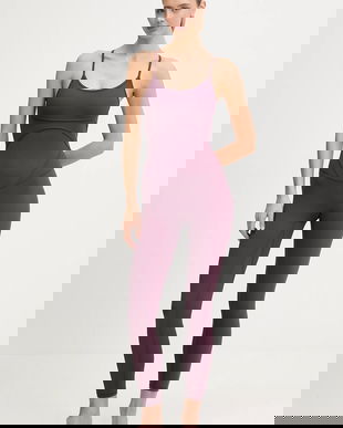 JOYINME costum de yoga Flow One culoarea violet, cu decolteu rotund, Flow.One