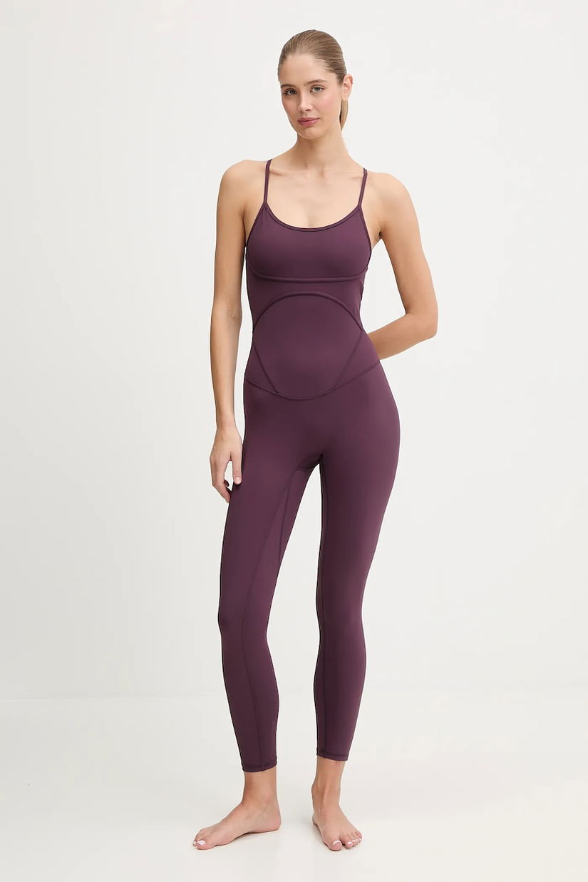 JOYINME costum de yoga Flow One culoarea violet, cu decolteu rotund, Flow.One