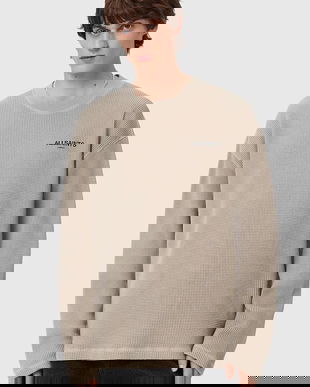 AllSaints pulover de bumbac culoarea verde, light, M017JD