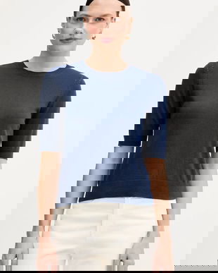 Sisley pulover din amestec de lână culoarea bleumarin, light, 1SBXM106L