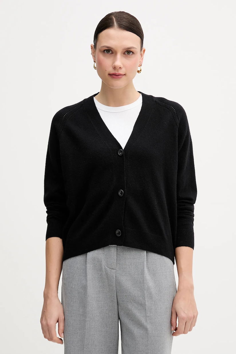 Sisley cardigan din amestec de lână culoarea negru, light, 102HM602Q