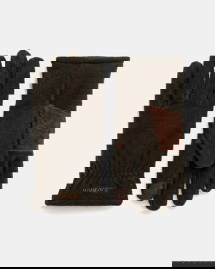 Barbour mănuși Coalford Fleece culoarea verde, MGL0108