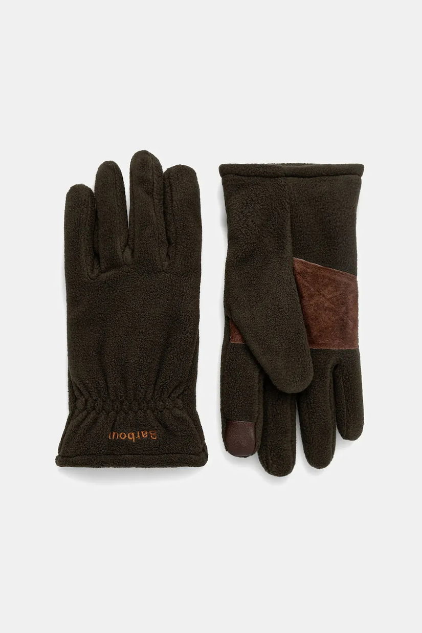 Barbour mănuși Coalford Fleece culoarea verde, MGL0108