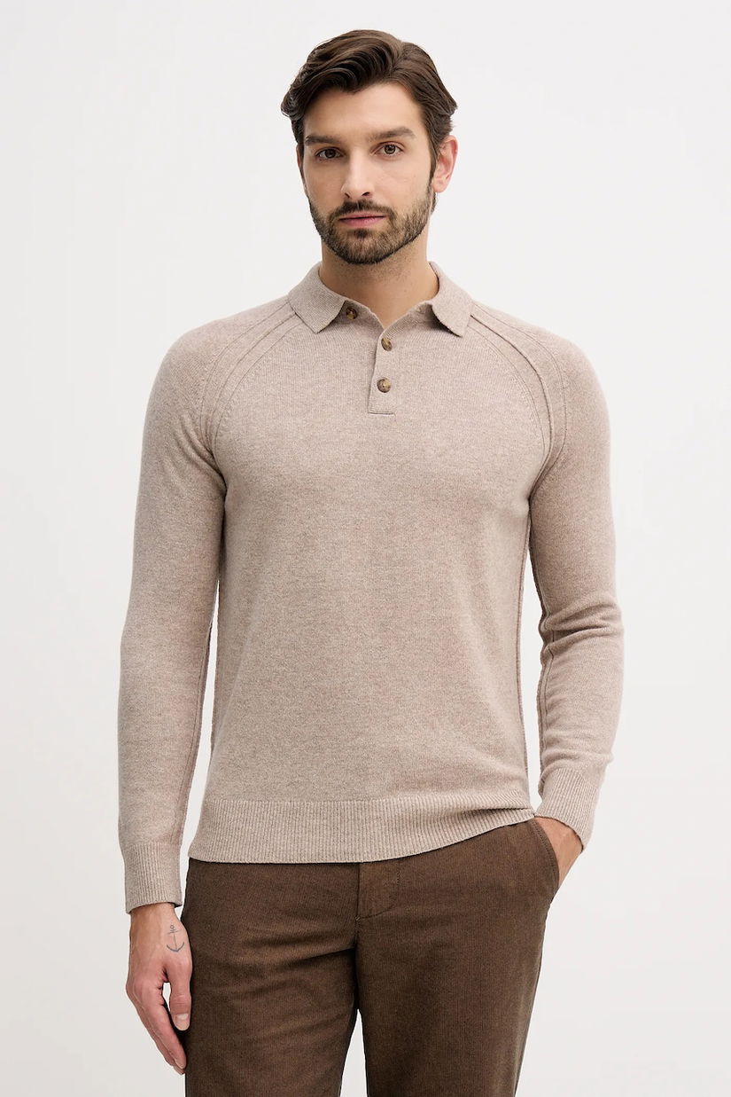 United Colors of Benetton pulover de lână culoarea bej, light, 1006U301Q