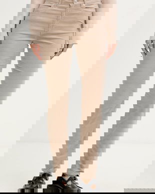 Marc O'Polo pantaloni culoarea bej, mulată, high waist, 511096811111