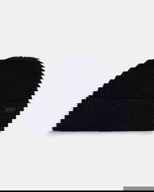 BOSS Orange pălărie din amestec de lână culoarea bleumarin, 50551019