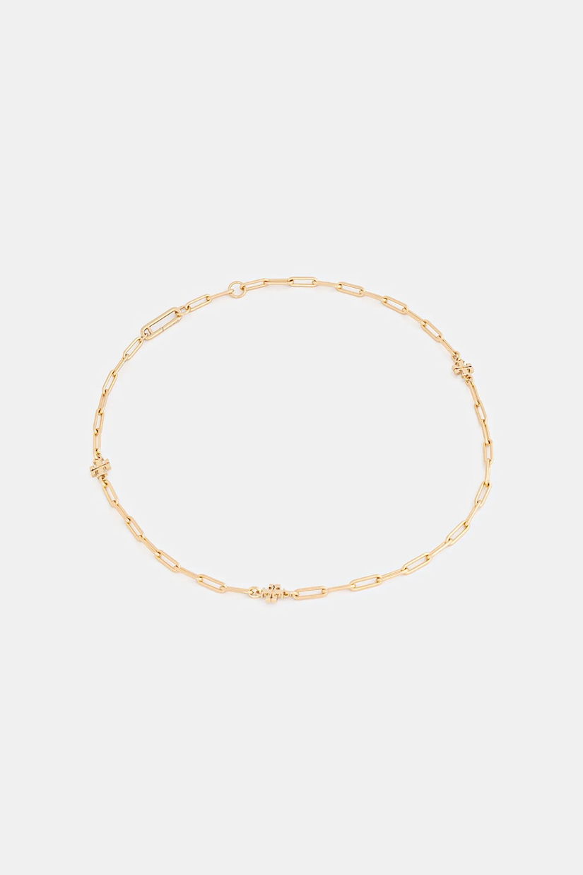 Tory Burch colier placat cu aur Good Luck 150517-720