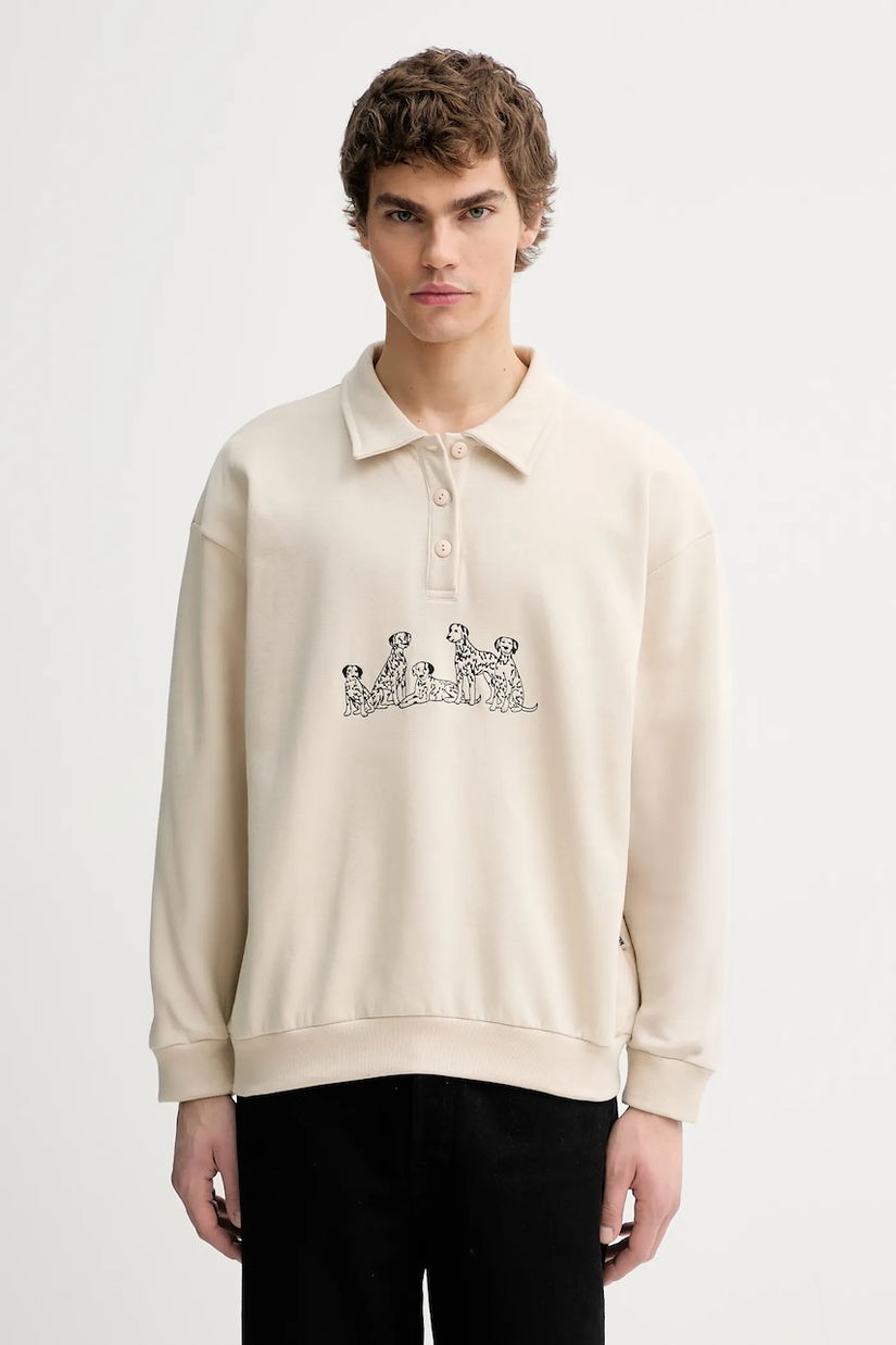 Kaotiko bluză culoarea bej, uni, AR006-02-M002