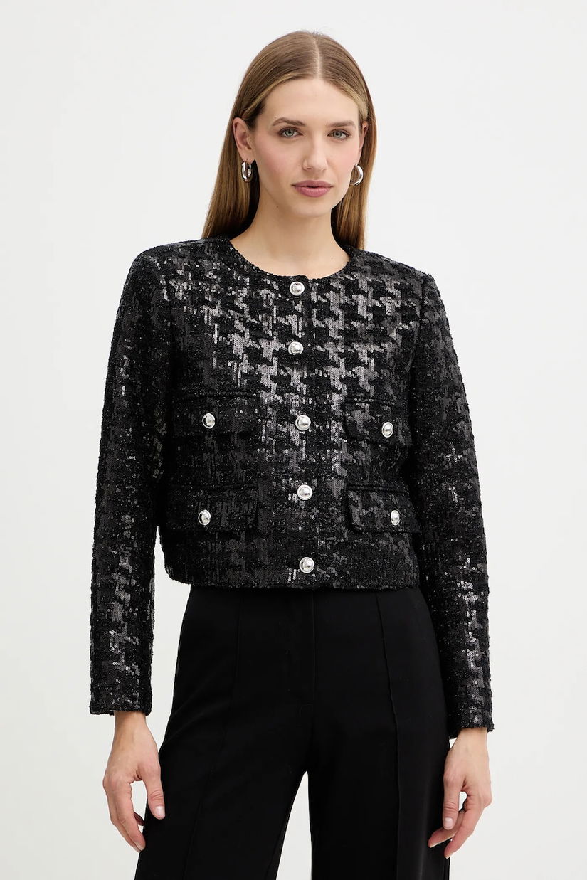 MICHAEL Michael Kors sacou culoarea negru, un singur rând de nasturi, MF510CAJSD