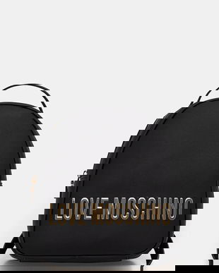 Love Moschino rucsac culoarea negru, mic, cu imprimeu, JC4197PP0NKD0000