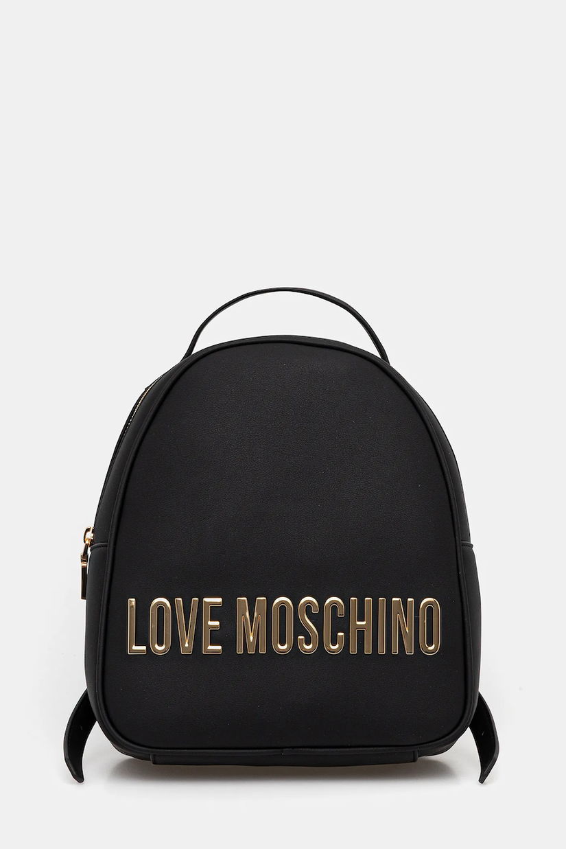 Love Moschino rucsac culoarea negru, mic, cu imprimeu, JC4197PP0NKD0000