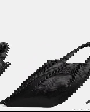 MUNTHE poșetă de piele LIX culoarea negru, 253194825358