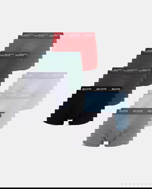 Hollister Co. boxeri 7-pack culoarea roșu, KI314-5032-200