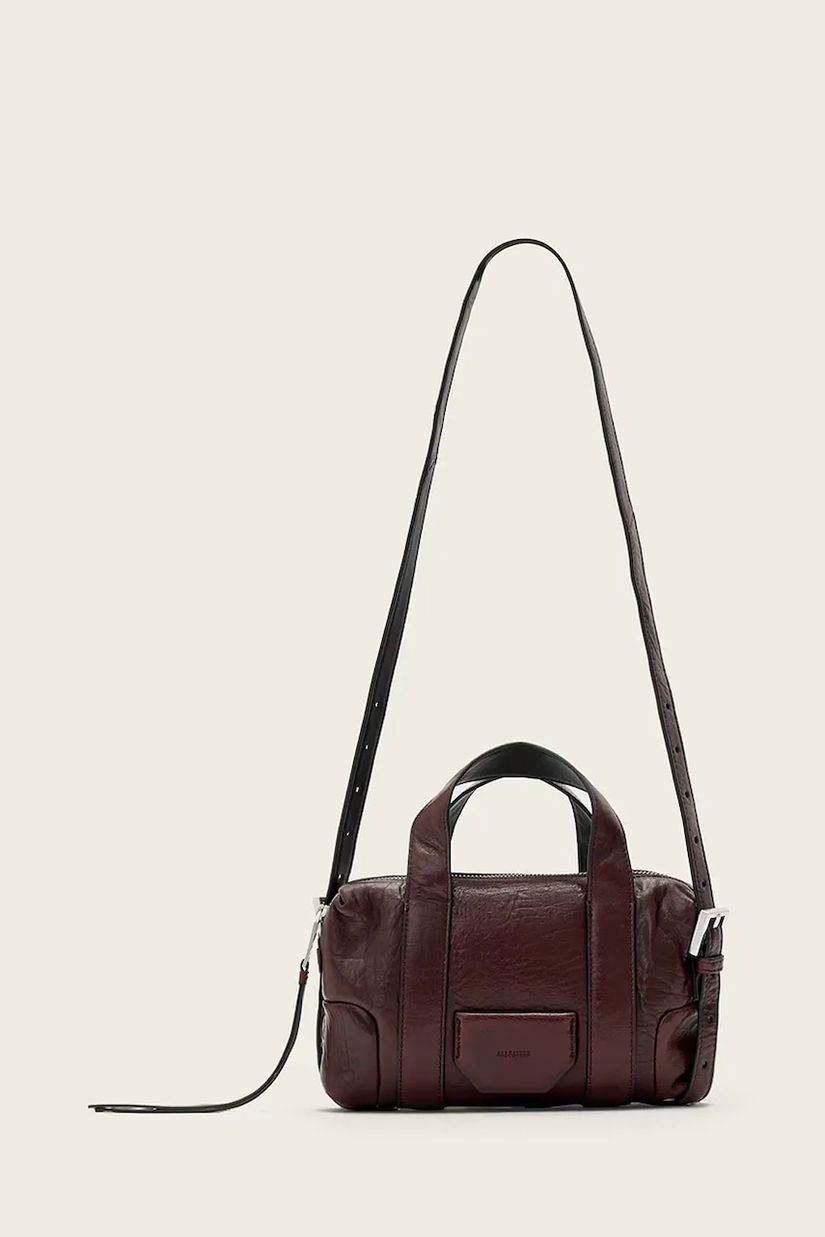 AllSaints poșetă de piele culoarea maro, W510XD