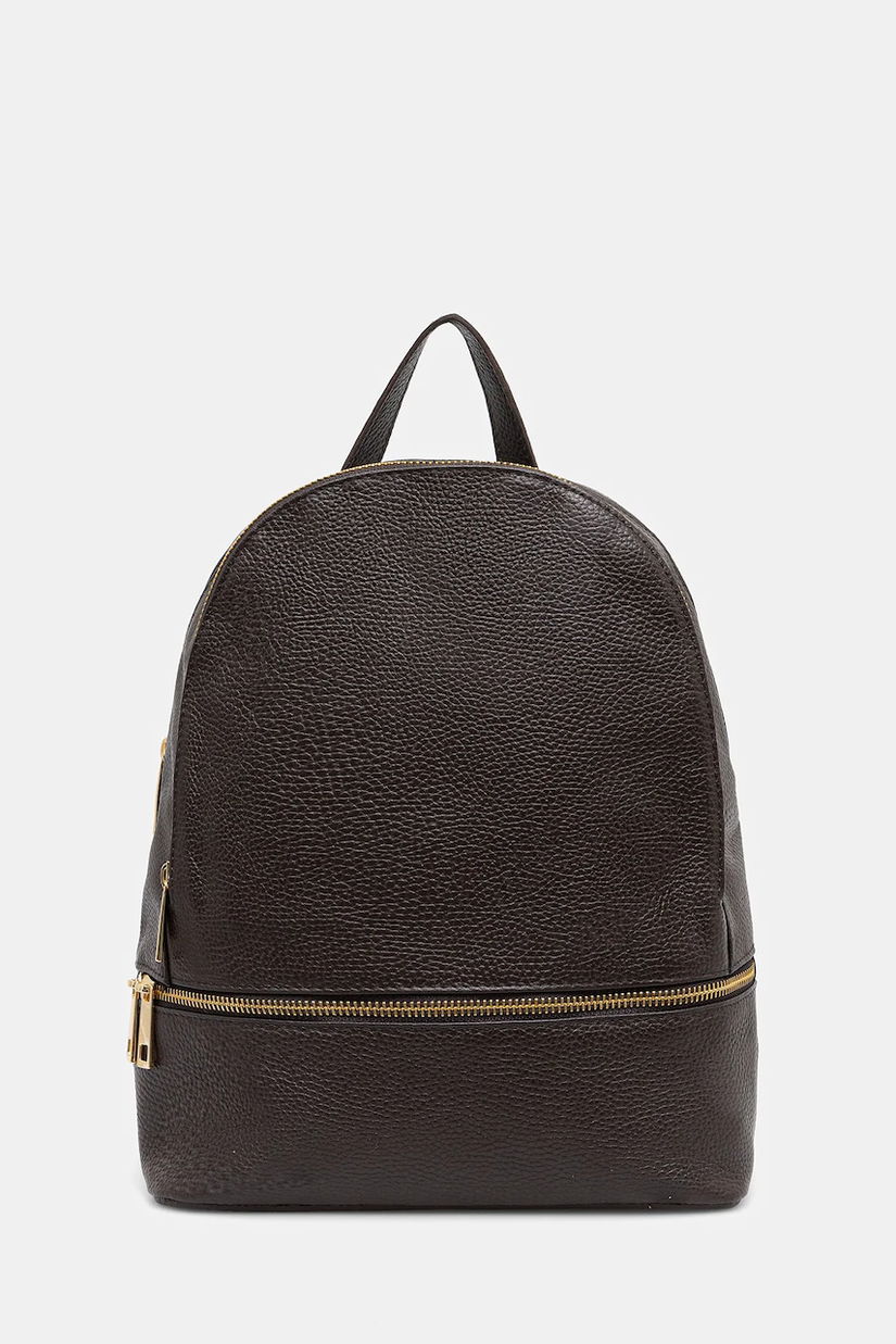 Answear.LAB ghiozdan de piele culoarea maro, mic, neted