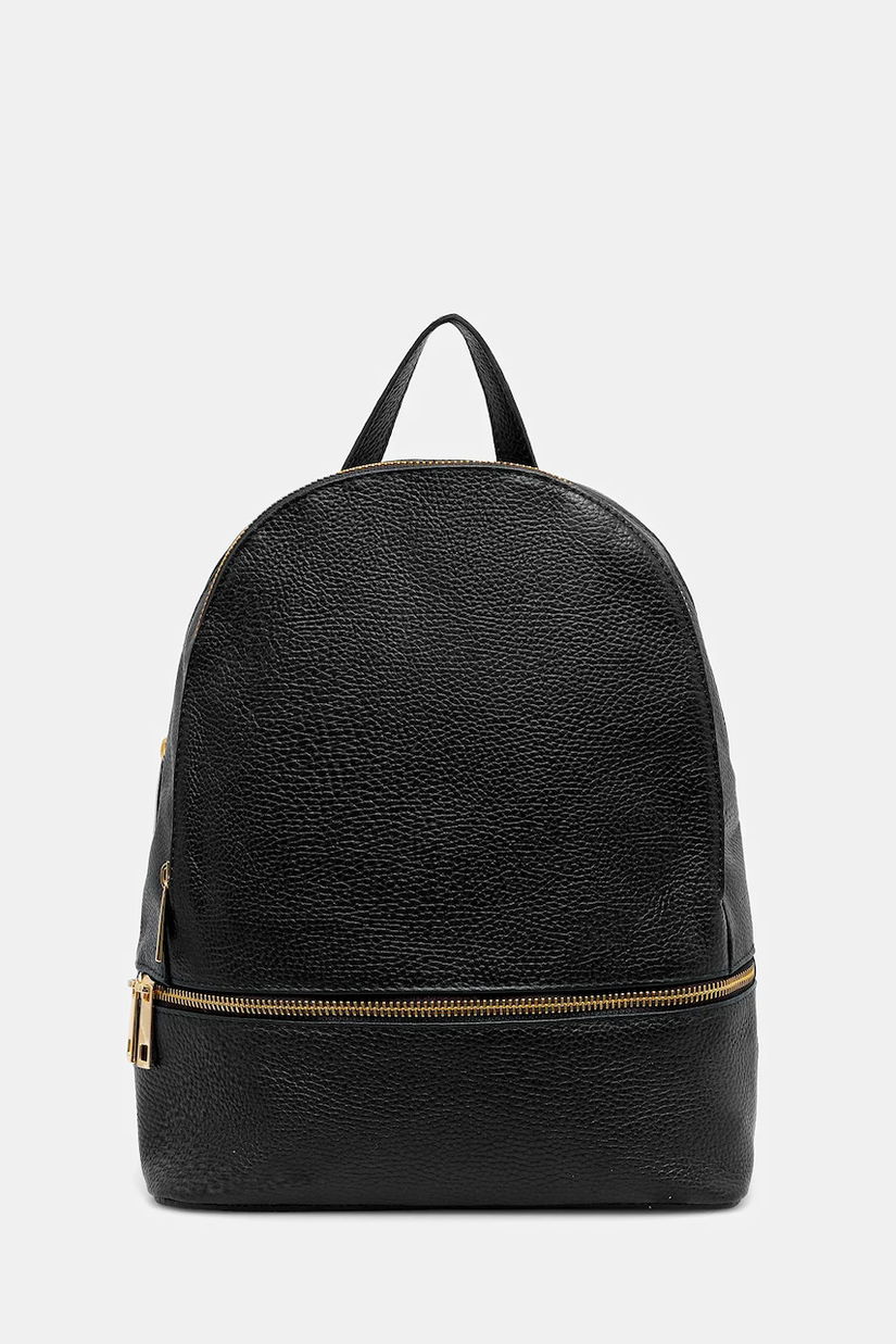 Answear.LAB ghiozdan de piele culoarea negru, mic, neted