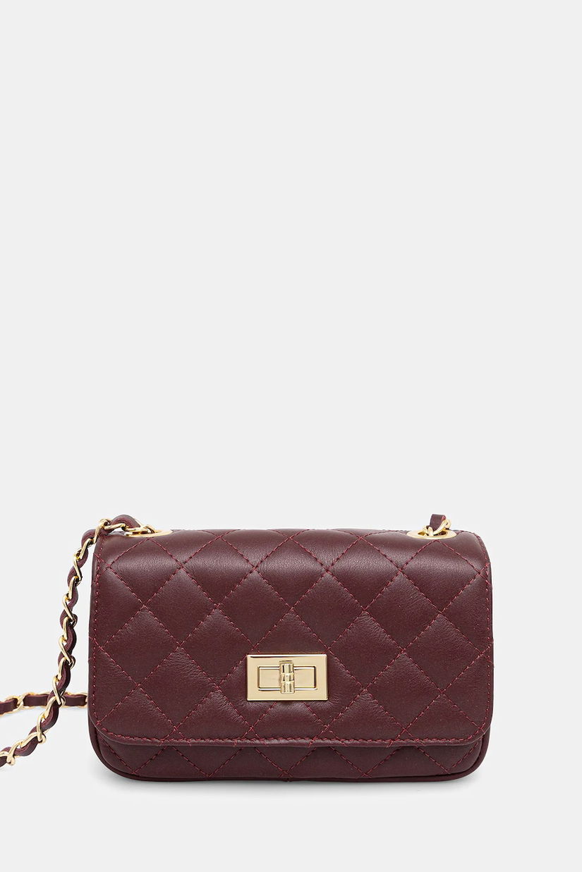 Answear.LAB poseta de piele culoarea bordo