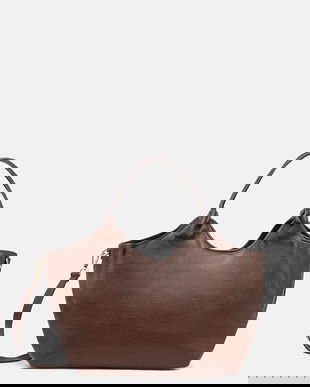 Answear.LAB geantă de piele culoarea maro