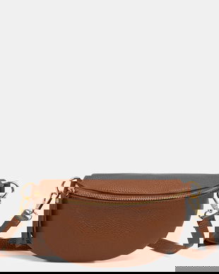 Answear Lab borseta de piele culoarea maro