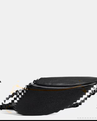 Answear Lab borseta de piele culoarea maro