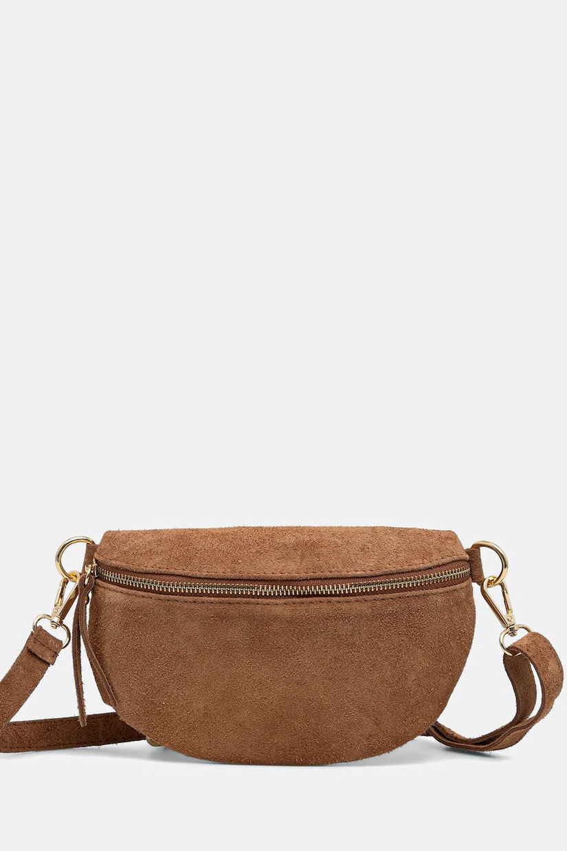 Answear Lab rinichi de piele intoarsa culoarea maro