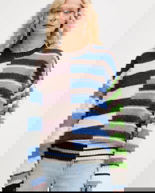 Stine Goya pulover din amestec de lână culoarea maro, SG-AW25-K021-2328